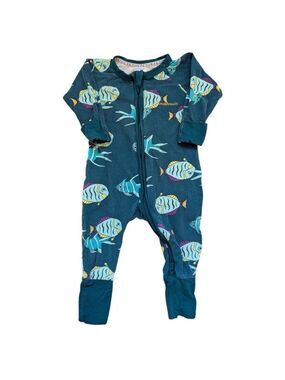 Bonds Wondersuit Turquoise Fish 3-6m
